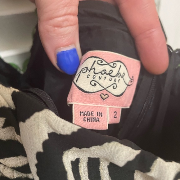 Phoebe Couture, zebra print, 3/4 length dress - Picture 4 of 4